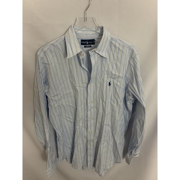 Ralph Lauren Other - Ralph Lauren Classic Fit 16 34/35 Vertical Stripe Blue Dress Button Down Shirt